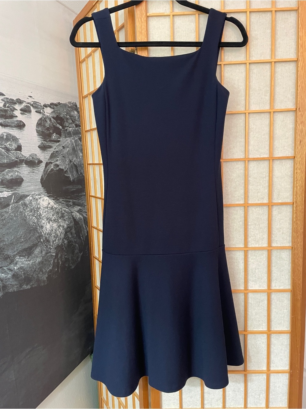 Ralph Lauren Sport Navy Sleeveless Midi Fit-and-Flare Dress in XS TP